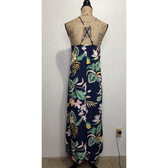 OLD NAVY Tropical Floral Botanical Striped Maxi/Mini Dress Lot 2 SMALL Beach - Picture 7 of 16